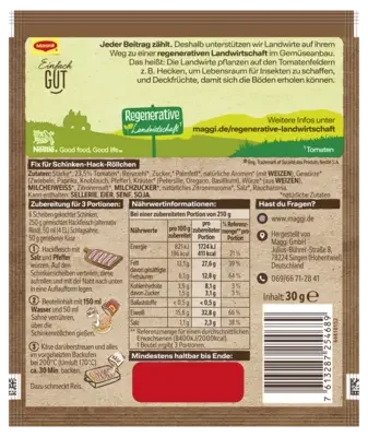 MAGGI Fix für Schinken-Hack Röllchen