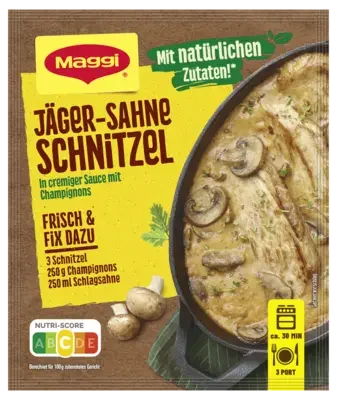 MAGGI Fix für Jäger-Sahne Schnitzel