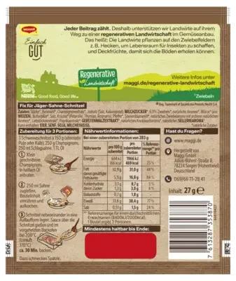 MAGGI Fix für Jäger-Sahne Schnitzel
