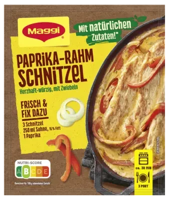 MAGGI Fix für Paprika-Rahm Schnitzel