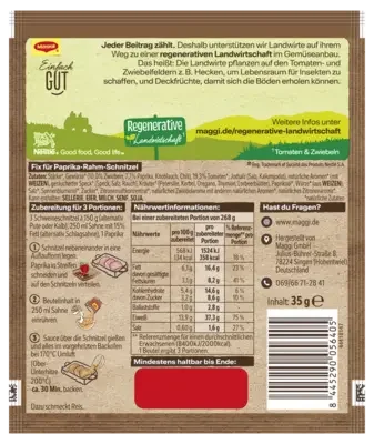 MAGGI Fix für Paprika-Rahm Schnitzel
