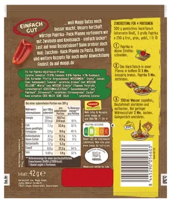 MAGGI Fix für Paprika-Hack Pfanne