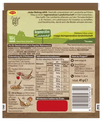 MAGGI Fix für Paprika-Rahm Geschnetzeltes