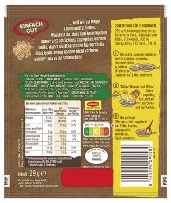 MAGGI Fix für Senf-Rahm Geschnetzeltes