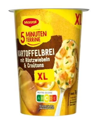 MAGGI 5 Minuten Terrine Kartoffelbrei Röstzwiebel XL Cup
