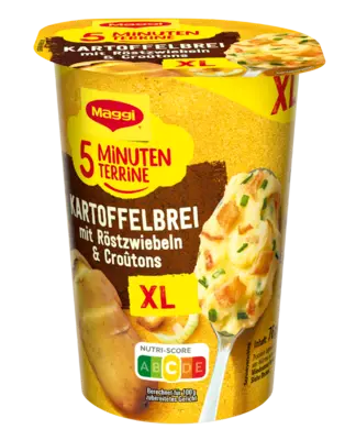 MAGGI 5 Minuten Terrine Kartoffelbrei Röstzwiebel XL Cup
