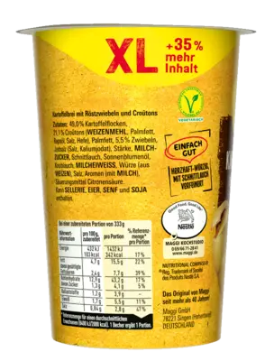 MAGGI 5 Minuten Terrine Kartoffelbrei Röstzwiebel XL Cup