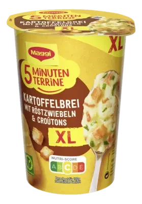 MAGGI 5 Minuten Terrine Kartoffelbrei Röstzwiebel XL Cup