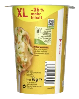 MAGGI 5 Minuten Terrine Kartoffelbrei Röstzwiebel XL Cup