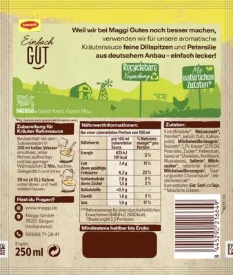 MAGGI Für Genießer Kräuter Sauce