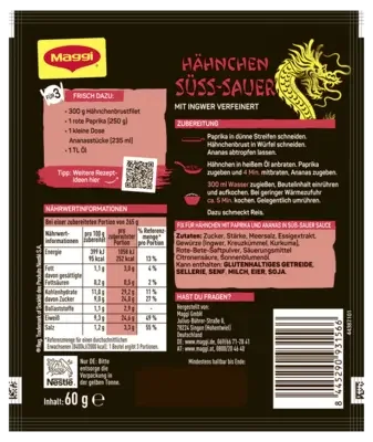 Maggi Magic Asia Fix für Hähnchen Süss-sauer