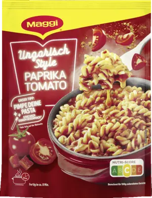 MAGGI Pasta Variation Ungarisch Style Paprika Tomato