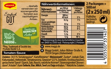 Maggi Tomaten Sauce (2er Pack)