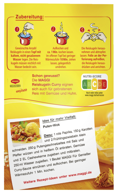 MAGGI Reiskugeln Curry