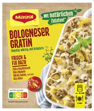 MAGGI Fix für Bologneser Gratin