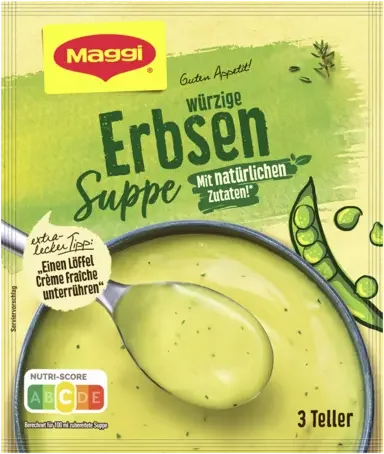 MAGGI Guten Appetit Erbsen Suppe mit Speck