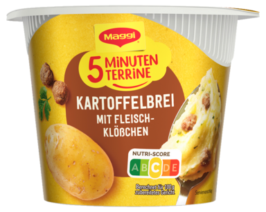 MAGGI 5 Minuten Terrine Kartoffelbrei mit Fleischklößchen