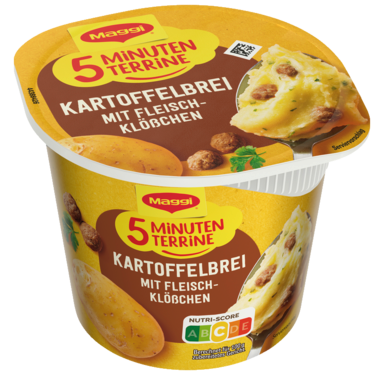 MAGGI 5 Minuten Terrine Kartoffelbrei mit Fleischklößchen