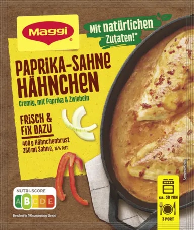 MAGGI Fix für Paprika-Sahne Hähnchen