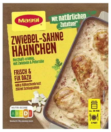 MAGGI Fix für Zwiebel-Sahne Hähnchen