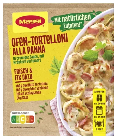MAGGI Fix für Ofen-Tortelloni alla panna (Air Fryer geeignet)