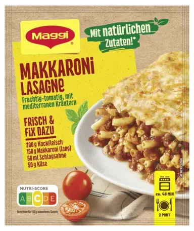MAGGI Fix für Makkaroni Lasagne