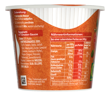 MAGGI 5 Minuten Terrine Spaghetti in Tomatensauce