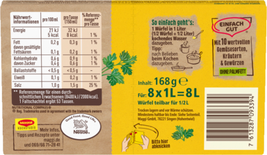 MAGGI Gemüse Brühe 8x1 L