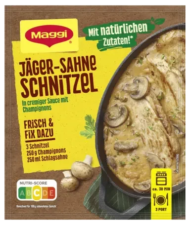 MAGGI Fix für Jäger-Sahne Schnitzel