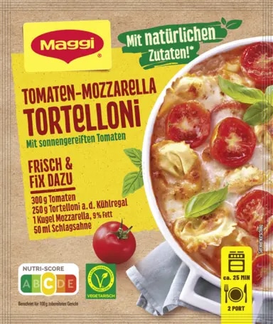 MAGGI Fix für Tomaten-Mozzarella Tortelloni
