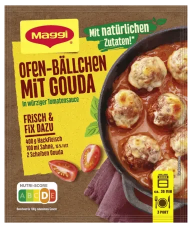 MAGGI Fix für Ofen-Bällchen mit Gouda