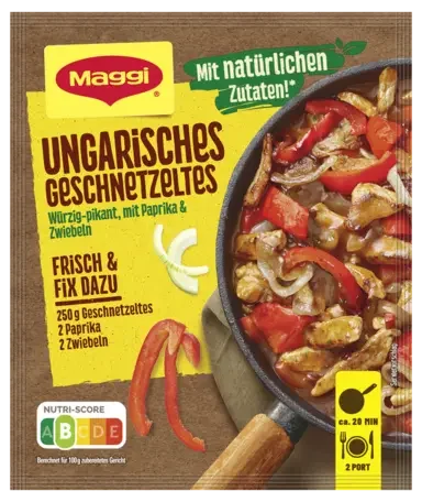 MAGGI Fix für Ungarisches Geschnetzeltes
