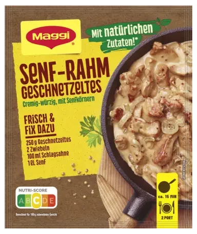 MAGGI Fix für Senf-Rahm Geschnetzeltes