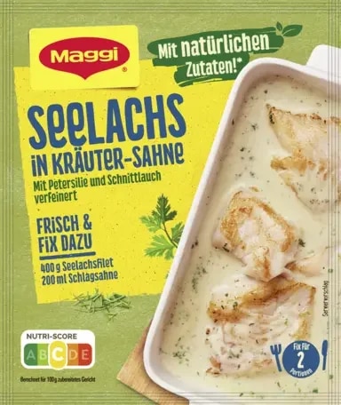 MAGGI Fix für Seelachs in Kräuter-Sahne