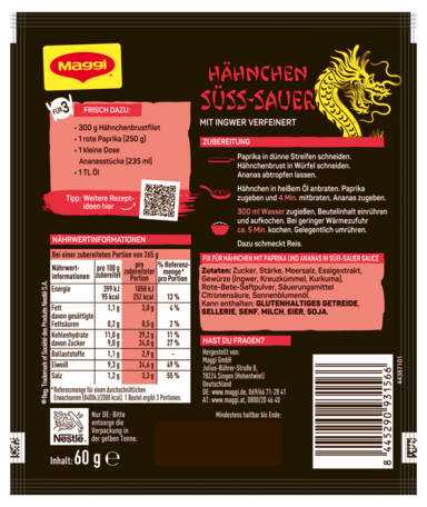Maggi Magic Asia Fix für Hähnchen Süss-sauer