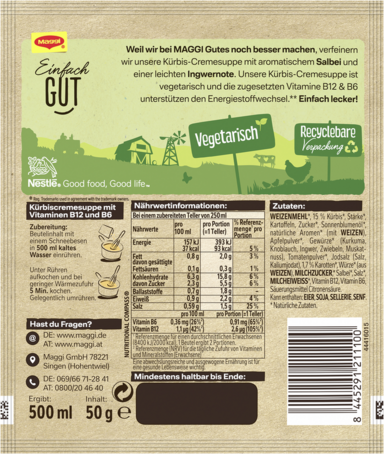 MAGGI Kürbis Cremesuppe