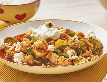 Hähnchenchili mit Popcorn