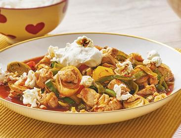 Hähnchenchili mit Popcorn