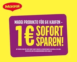 MAGGI im Wert von 6€ kaufen – 1€ Sofortrabatt sichern Dank Coupon