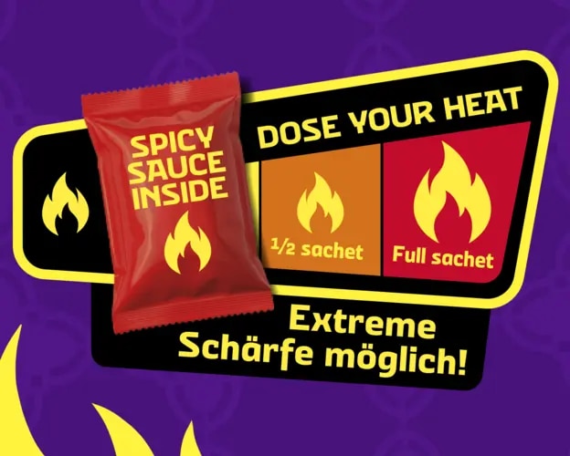 Schärfehinweis zu den Korean Noodles