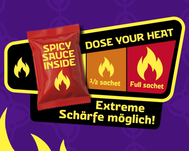 Schärfehinweis zu den Korean Noodles