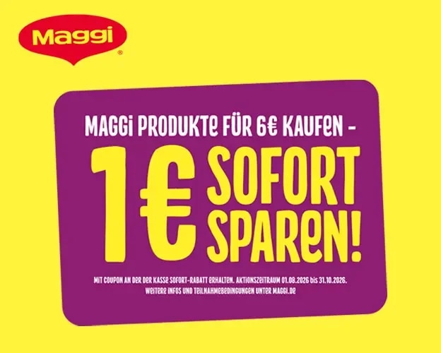 Maggi Lecker Retter Promotion mit Hinweis auf 1 Euro sparen