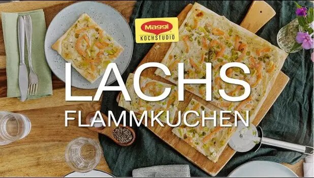 Schneller Flammkuchen mit Lachs und Frühlingszwiebeln