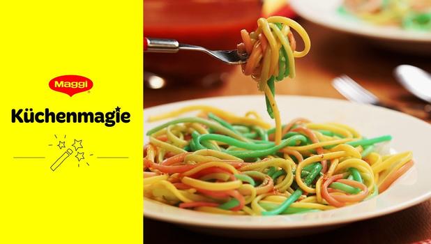 Probiere doch mal Regenbogen-Pasta!