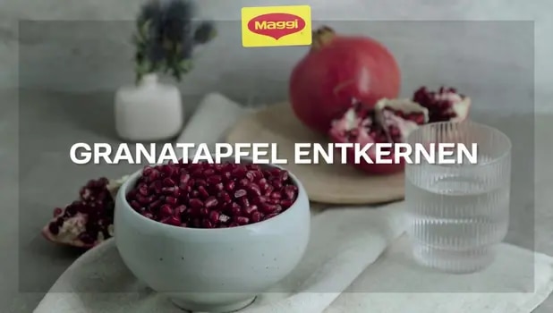 Granatapfelkerne entfernen