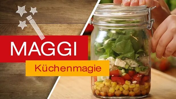 Salat im Glas