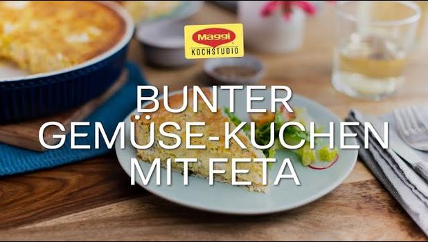 Bunter Gemüse-Kuchen mit Feta