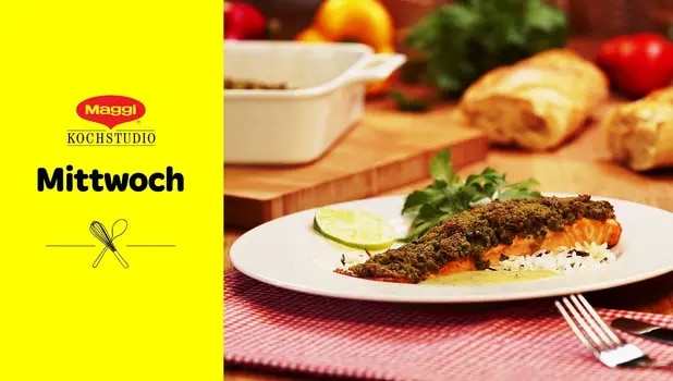 Lachs mit Wasabi-Kräuter Kruste