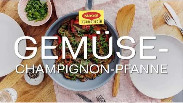 Gemüse-Champignon-Pfanne mit Filetstreifen