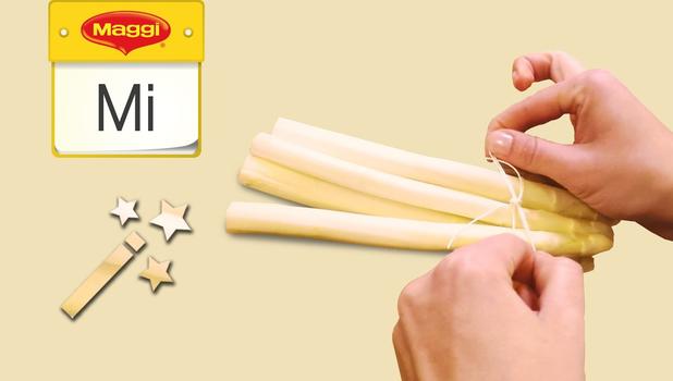 Spargel putzen, schälen, kochen